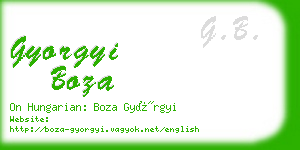 gyorgyi boza business card